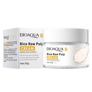 Rice Puree and Rice Bran Cream for Moisturizing Skin Rejuvenation