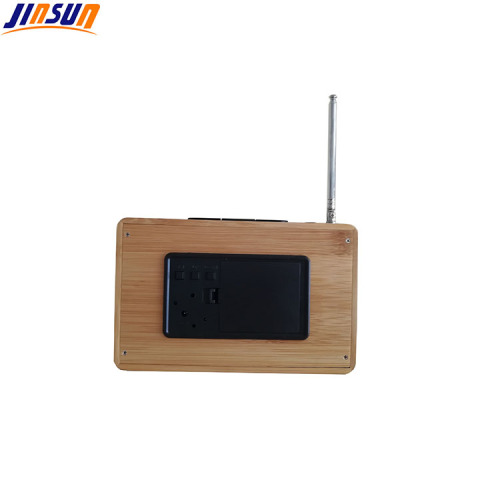 Smart FM Radio con Bamboo Led Clock