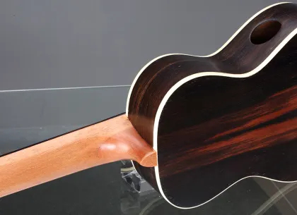 Ebony ukulele custom lettering