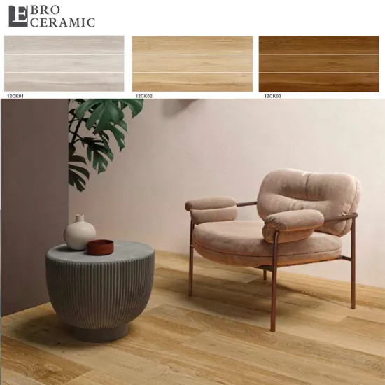 Warm Natural Wood Look Porcelain Floor Tile