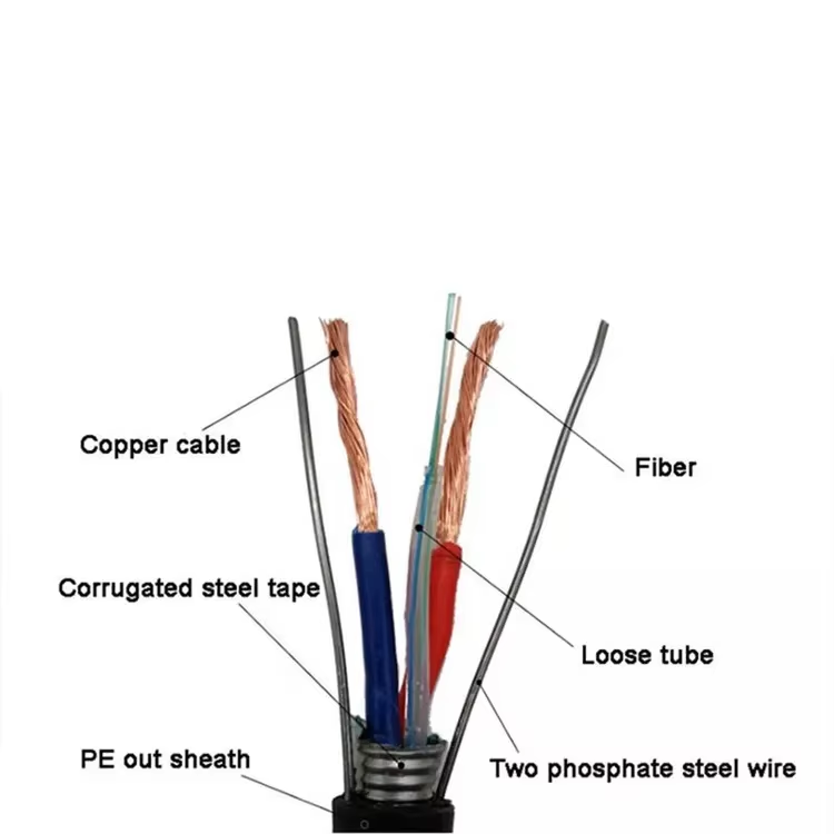 hybrid cable fiber and power