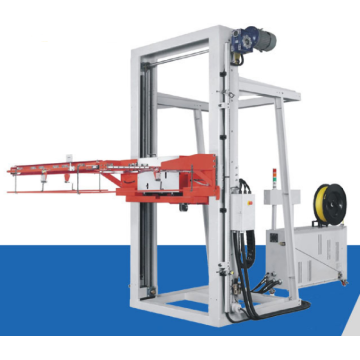 Automatic vertical pallet strapping machine