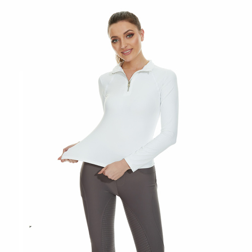 White Women Horse Riding Base Layer