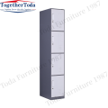 Four-door metal cabinets for locker rooms and schools