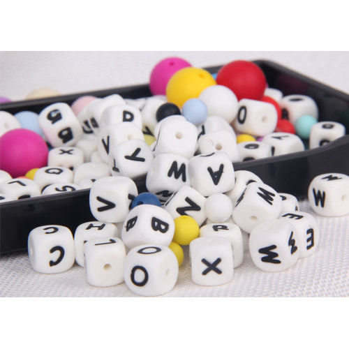 BPA Free Letter Silicone Teething Beads