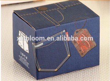 creative individual light and dark blue jeans model of ceramic coffee mug,advertisement gift cup