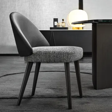 Leather and fabric Design Dining Room Chairs