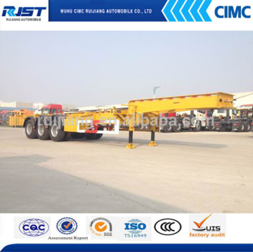 NEW design 3 axle 20ft skeletal container gooseneck trailer