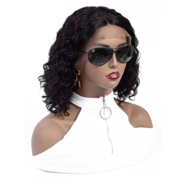 Yeswigs Mink Human Hair Virgin Cambodian Bob Wig Short Size 6 Inch 8 Inch Wholesale Deep Wave Front Lace Wigs 100% Human Hair