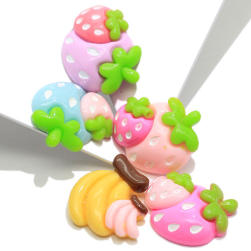 Various Fruits Strawberry Banana Beads Charms Handmade Craft Decoration Kitchen Fridge Ornaments Beads Slime