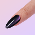 Black et pourpre Cat Eye Faux Nail