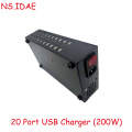 Estação de carregador USB de 20 portas 200W