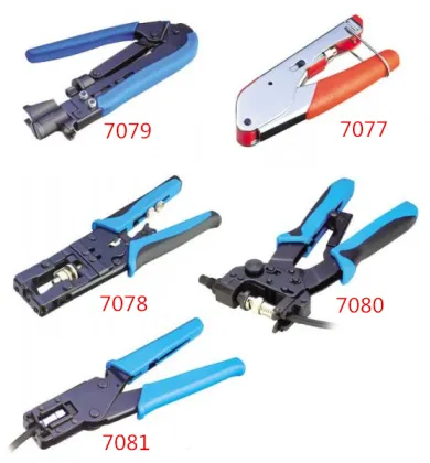 Coaxial Interchangeable F/BNC/RCA Connector Crimping Tools