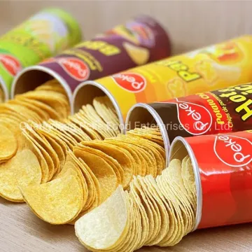 Peke Pringles and Lays Potato Chips in Tube