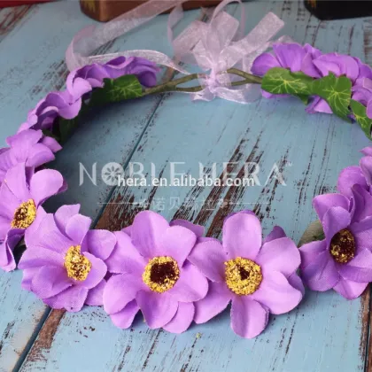 Newest Beach hair Accessories Daisy Floral Hair Bands Garlands Wreath