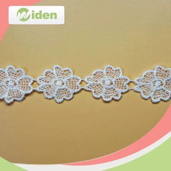 High Quality African Embroidery Lace Designs Flower Trim Lace