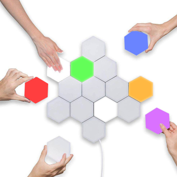 Quantum Light Led Hexagonal Lamps Modular Touch Sensitive Lighting