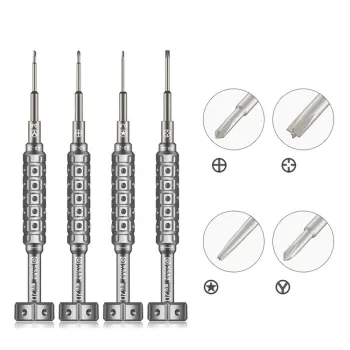 2D Non-Slip 0.8T2 2.5Y0.6S2 Alloy Steel Magnetic Screwdriver Kit for iPhone Repair