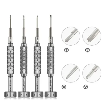 2D Non-Slip 0.8T2 2.5Y0.6S2 Alloy Steel Magnetic Screwdriver Kit for iPhone Repair