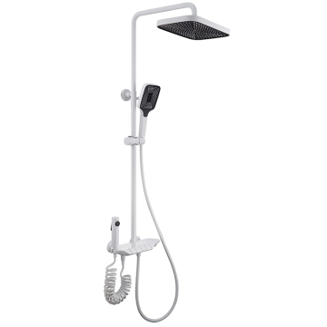 Luxus Messing Moderner Wasserhahn und Thermostat -Duschset für Wasserfall Regen Dusche in Badezimmerzubehör