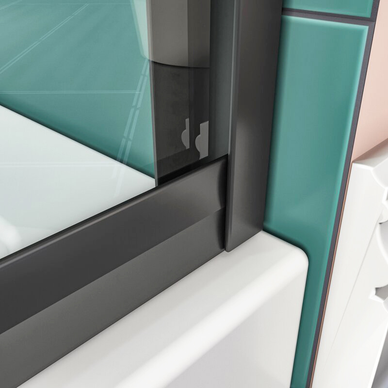 Sally Bathroom Accessories Sets Frameless Showerroom Bathtub Matt Black  Sliding Glass Shower Door - China Shower Door, Glass Door