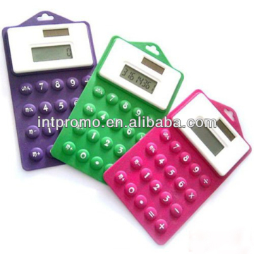 8 digits dual power silicone calculator