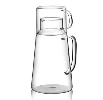 보로 실리케이트 열 내성 1200ml 유리 주전자 및 컵 세트