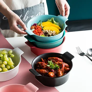 2020 New fashionable japanese style ceramic bowl set large porcelain bowl bowls set