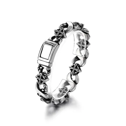 KALEN 220mm Gothic Punk Stainless Steel Links Bracelet