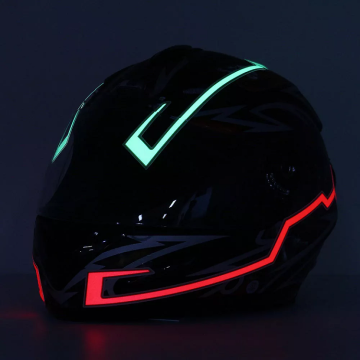 Hot Sale Multi-Color Glowing Motorcycle Helmet with EL Strip Light