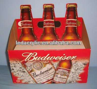 Budweiser Bottle Countertop Cardboard Beer Display