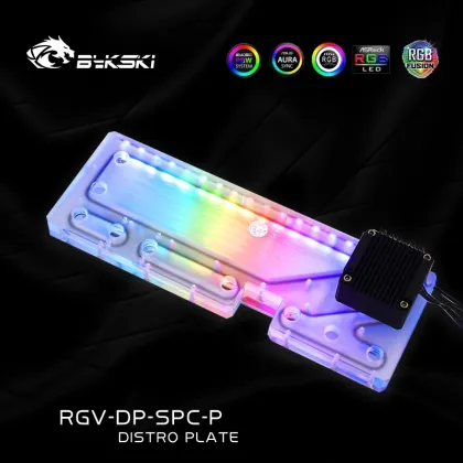 Bykski Distro Plate for Deepcool Space Station Chassis - 360 Radiator Water Cooling Loop Solution