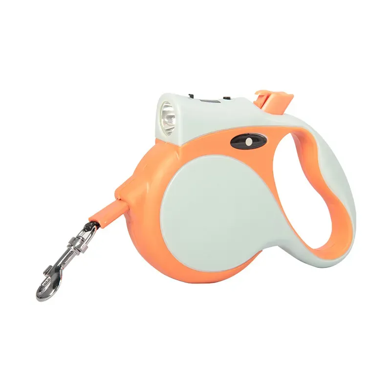 Retractable Nylon Walking Pet Cat Training LED Strip Dog Rope Leash