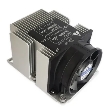 Narrow CPU cooler pure aluminum active side blowing