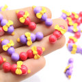 Pretty 100pcs Colorful Candy Bingtanghulu Style Bowtie Attached Cute Resin 3D Charms Cheap Loose Cabochons for DIY Decors