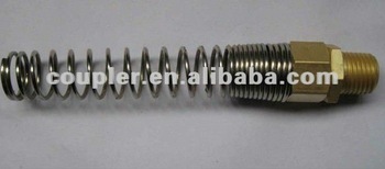 Brass swivel joint with spring for garden hose fittings