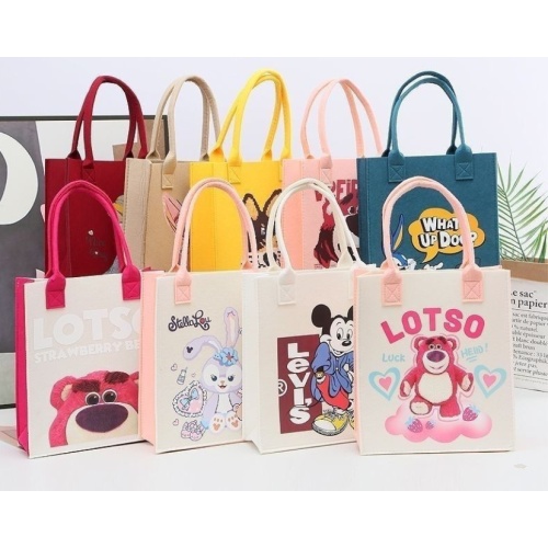 Pola Kartun Lucu Tas Felt Women