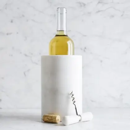White Marble Wine Cooler