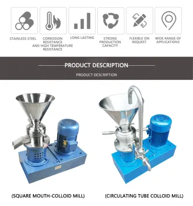 Charlotte Stainless Steel Colloid Mills for Salad Dressings and Fibrous Products