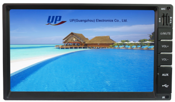 7" universal 2 DIN fixed panel deckless car multimedia player with GPS Bluetooth TV