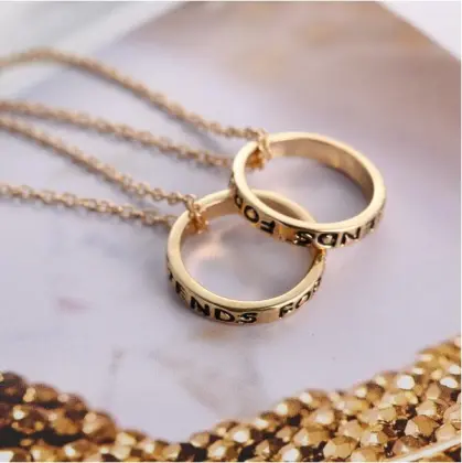 Alloy necklace for best friends, forever necklace