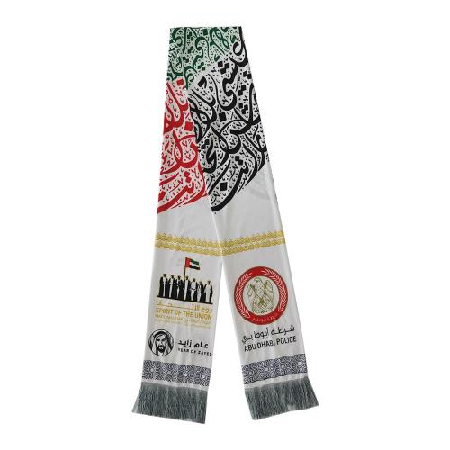 custom design digital printing knitted sport football scarf