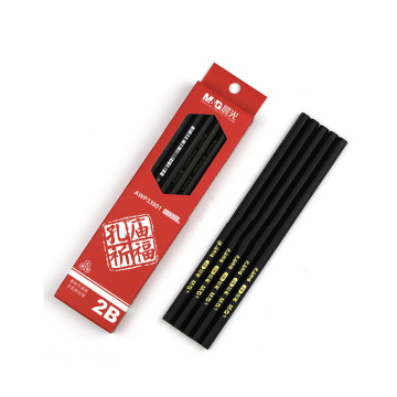 M &amp; G 2B Hexagonal Black Black Wooden Pencil Holder - Διαφημιστικό αντικείμενο