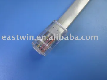 silver gray telephone cable