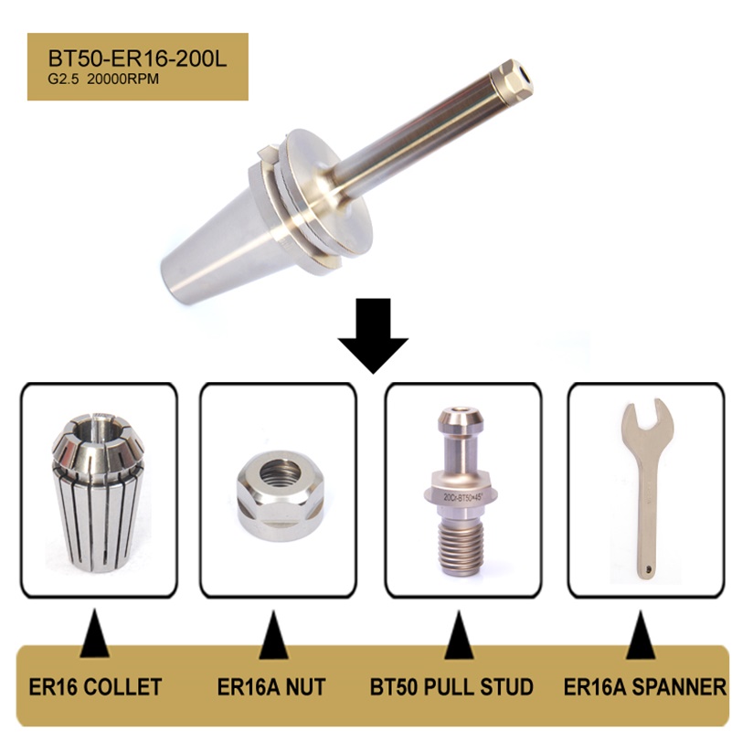 ER Spannzangenfutter BT Typ BT50-ER16-200 Werkzeugmaschinenhalter