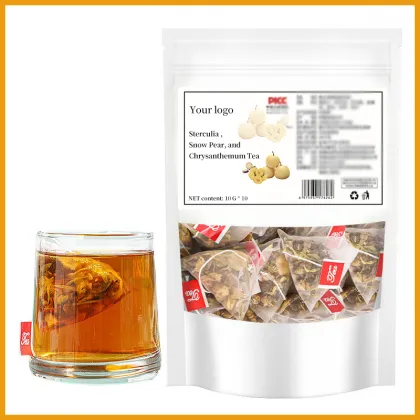 OEM RTS Sterculia Snow Pear and Chrysanthemum Tea Bags for Sore Throat and Heat Clearance