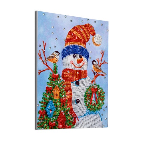 Christmas Snowman with Christmas Tree Diamond Painting