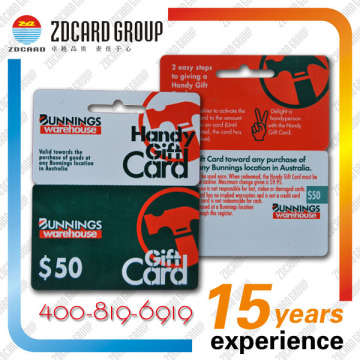 Plastic Gift Card/PVC Die Cut Card