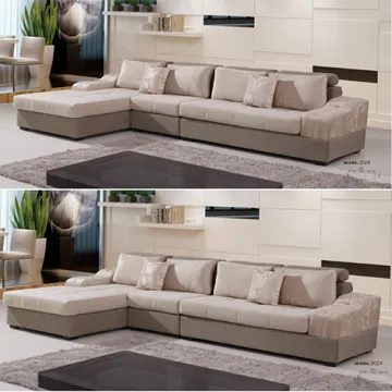 Long Chaise Lounge Lazy Upholstered Sectional Sofa