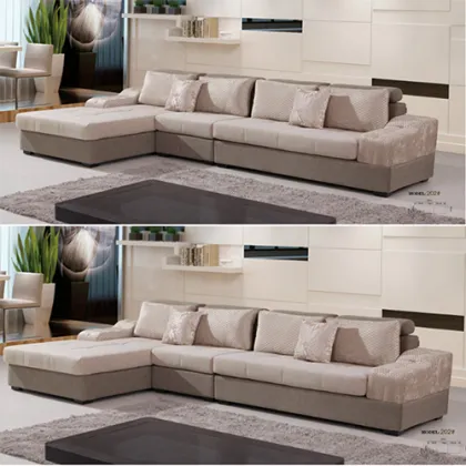 Long Chaise Lounge Lazy Upholstered Sectional Sofa